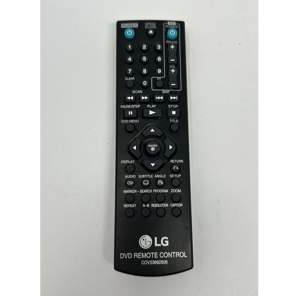 LG COV33662806 DVD Remote Control Black Genuine OEM Replacement